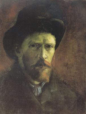 Vincent Van Gogh Self-portrait with Dark Felt Hat (nn04) oil painting image